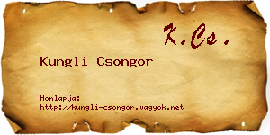 Kungli Csongor névjegykártya